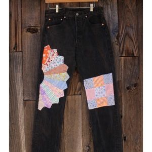 Vintage Levi's with custom patchwork